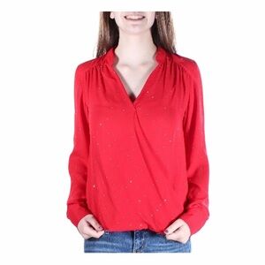 INC Surplice-Front Studded Blouse